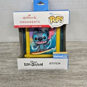 Hallmark Funko Pop Stitch Surfing Christmas Ornament 3D Effect Walmart Exclusive